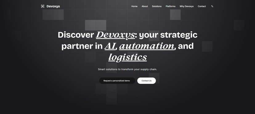 Devoxys website screenshot
